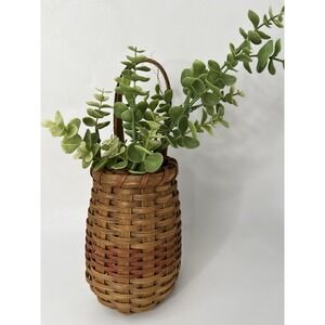 Handmade Hanging Shaker Basket Handwoven Cottagecore